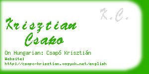 krisztian csapo business card