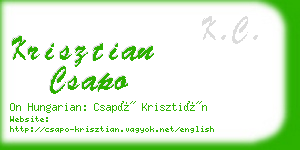 krisztian csapo business card